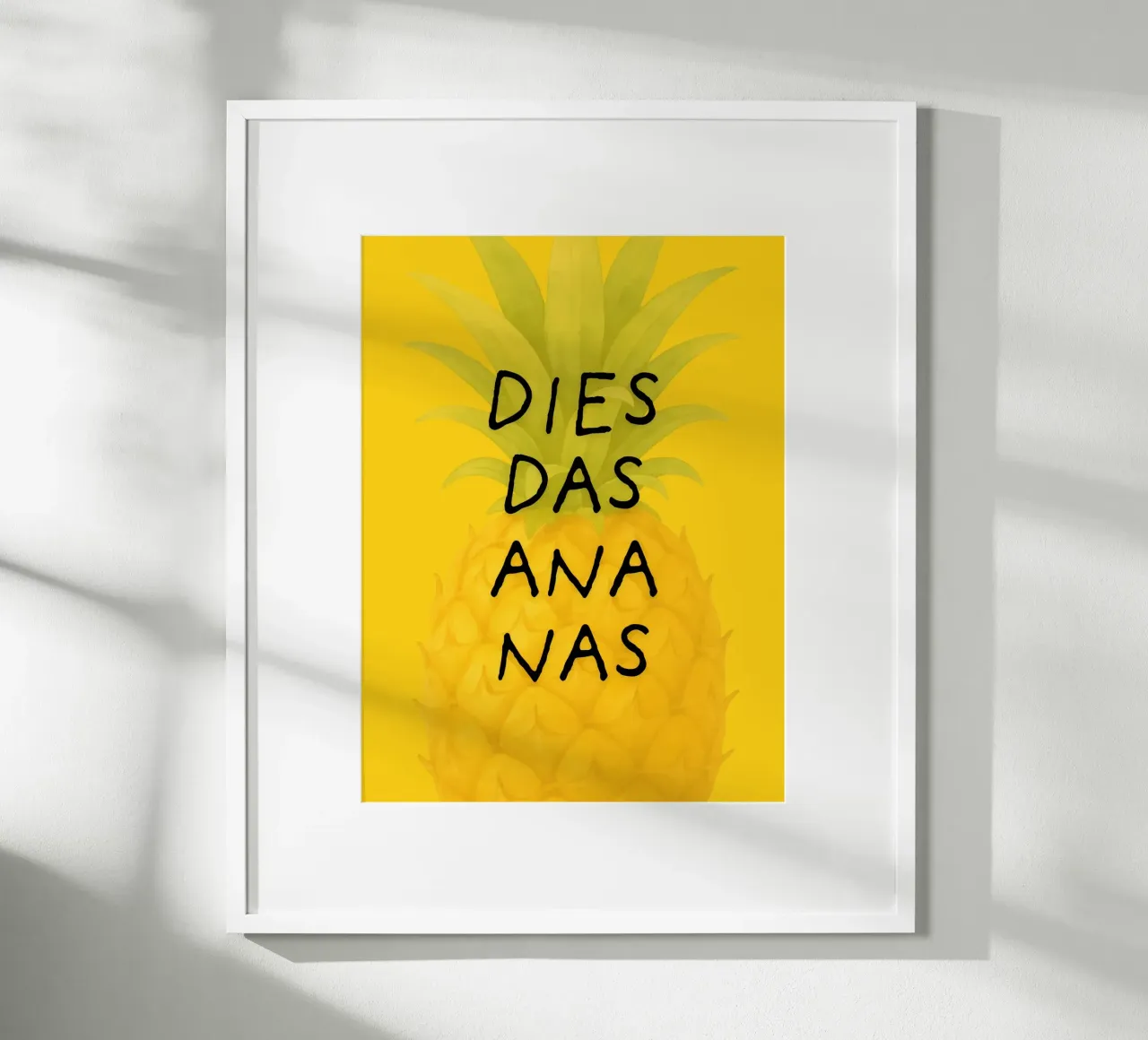 Dies das Ananas poster con telaio in legno da Diesdas Ananas Design