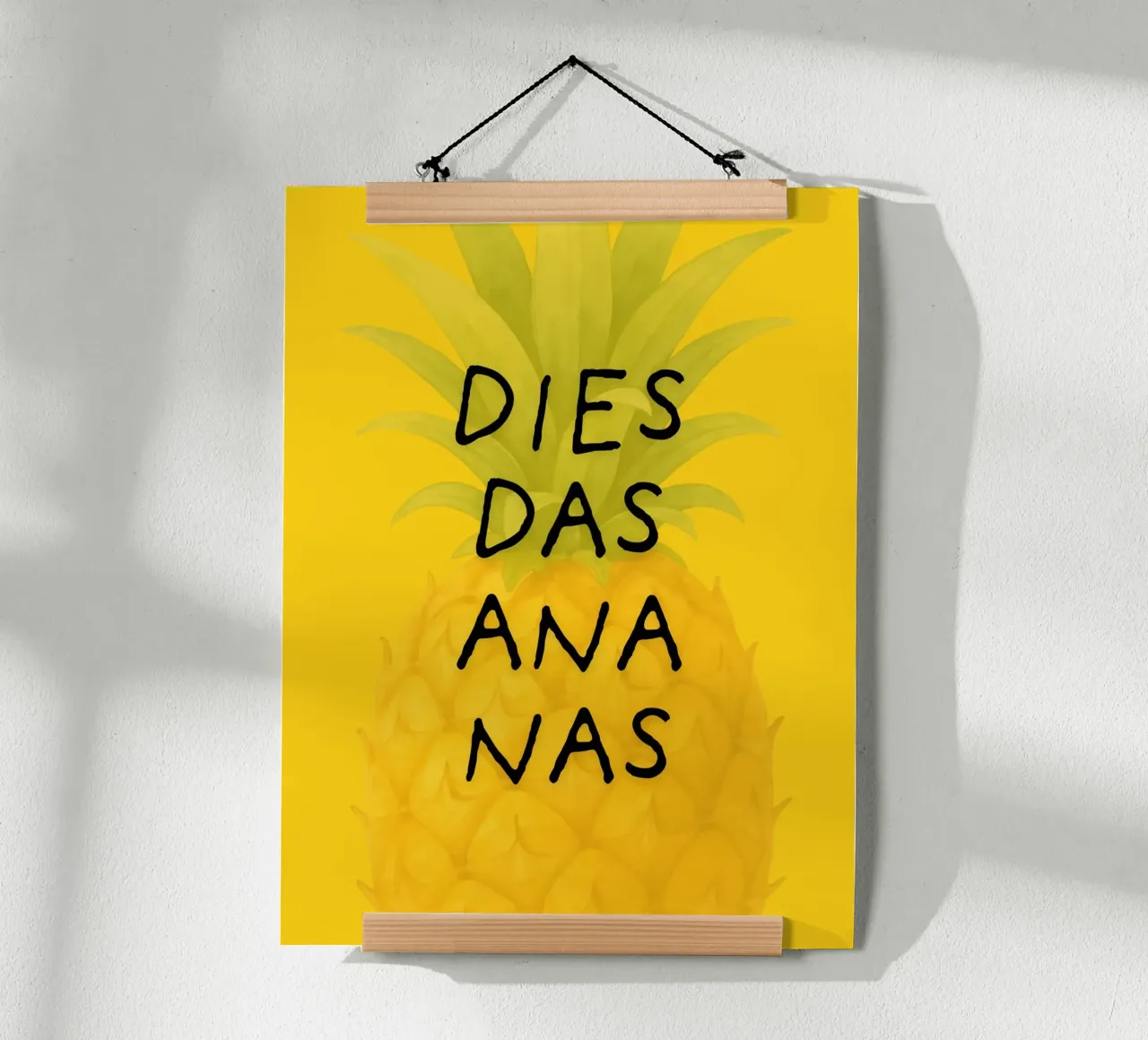 Dies das Ananas poster con telaio in legno da Diesdas Ananas Design