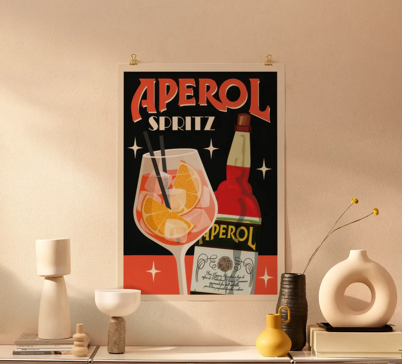 Aperol Spritz poster con telaio in plastica da Stacey Stubbs