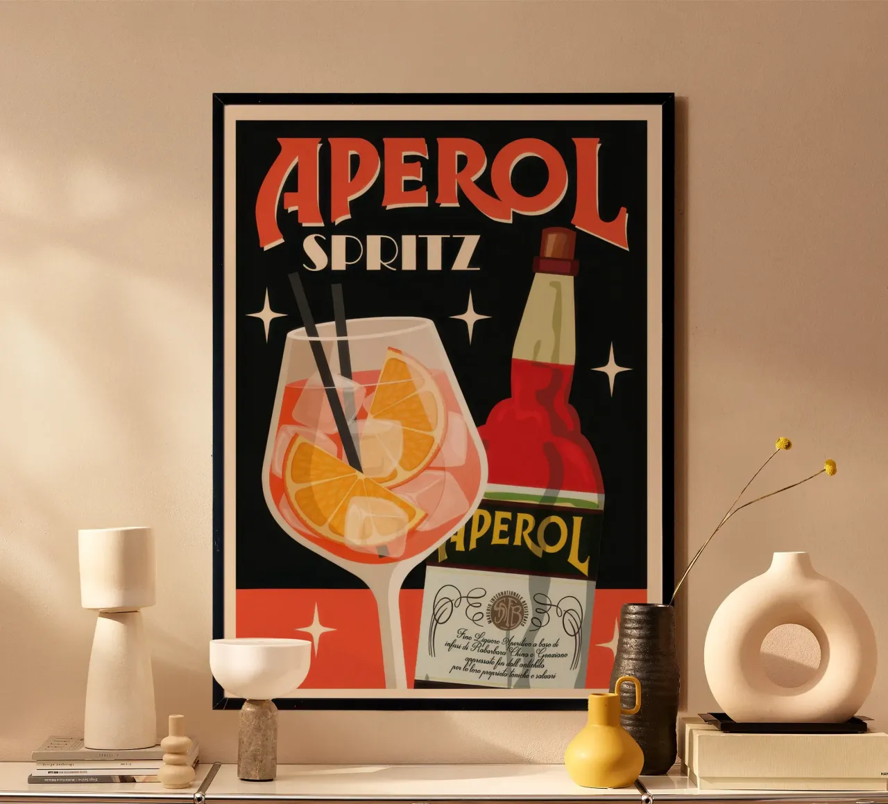 Aperol Spritz poster con telaio in plastica da Stacey Stubbs