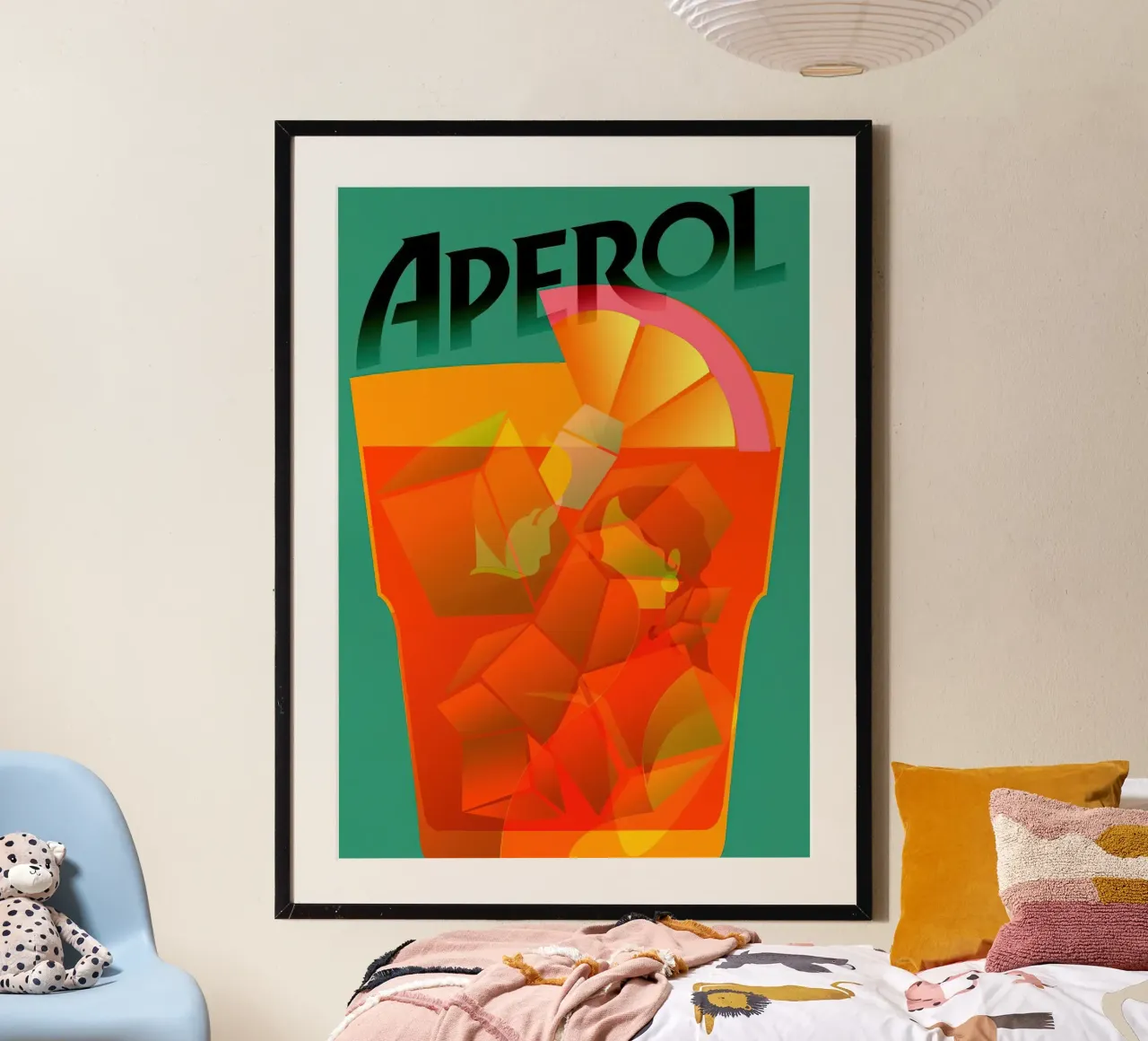 Aperol Spritz 2 poster con telaio in alluminio da Stacey Stubbs