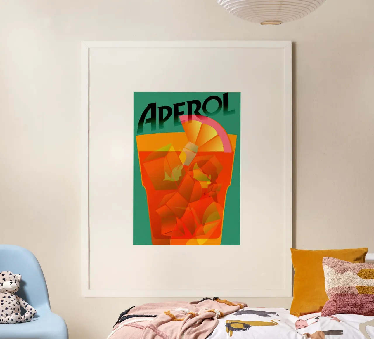 Aperol Spritz 2 poster con telaio in alluminio da Stacey Stubbs