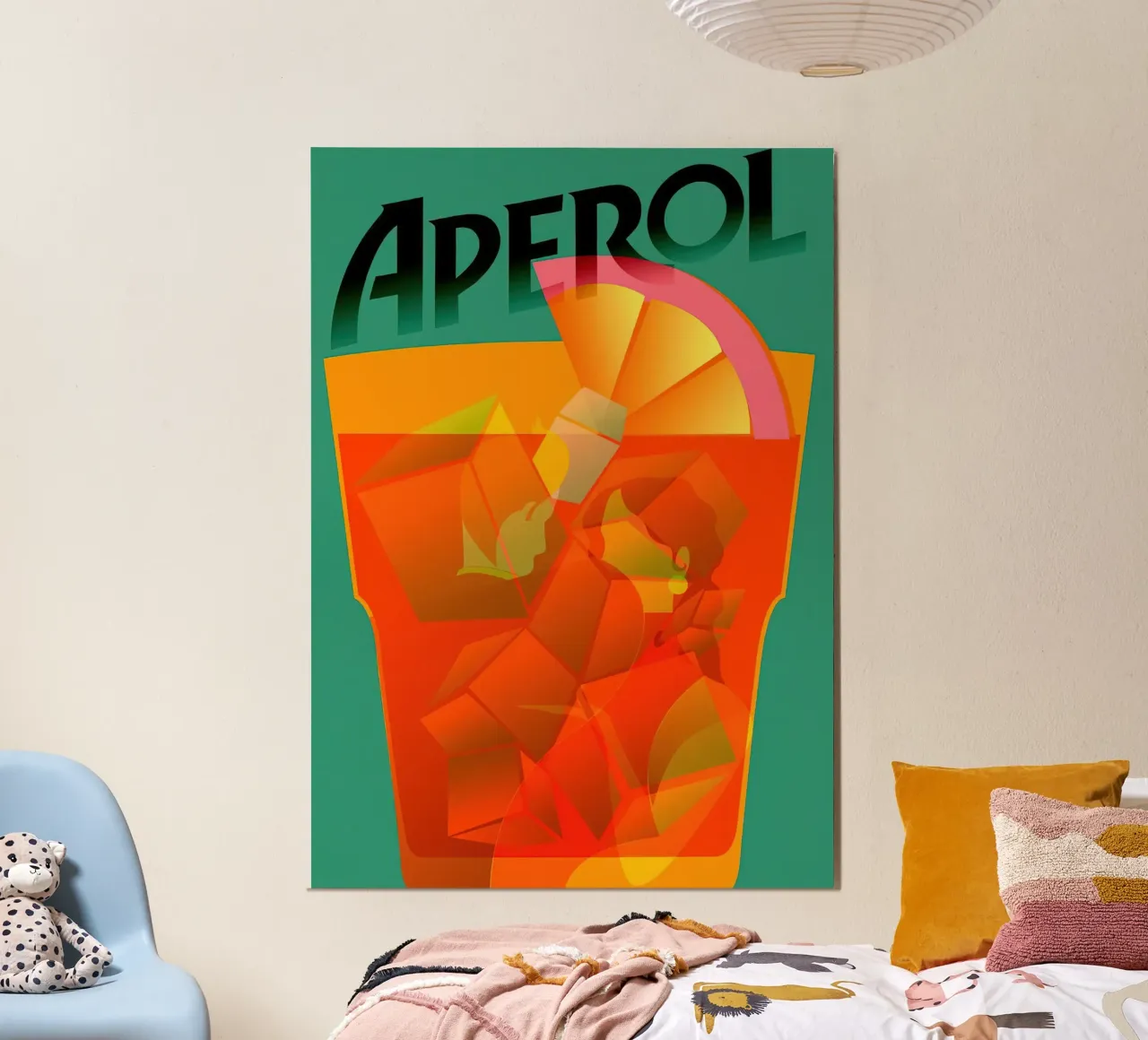 Aperol Spritz 2 poster con telaio in alluminio da Stacey Stubbs