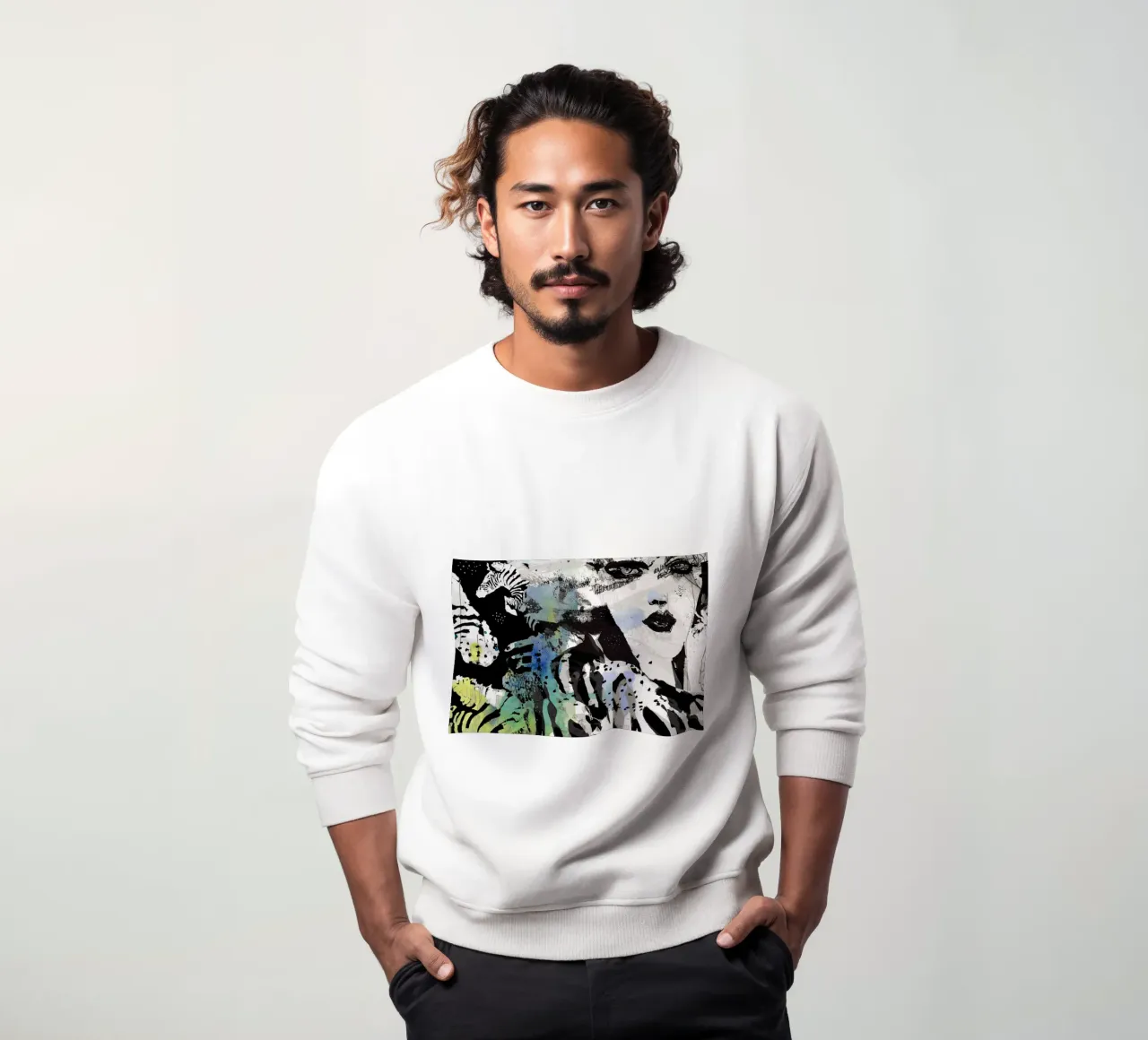 zebra Sweatshirt von Giulio Iurissevich