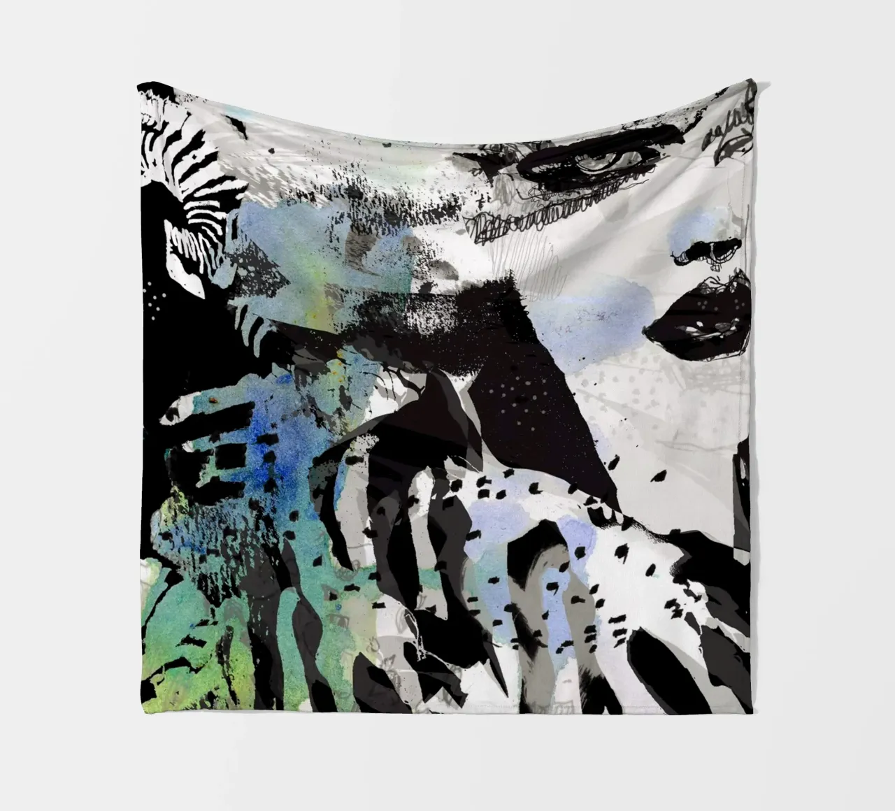 zebra Fleecedecke von Giulio Iurissevich