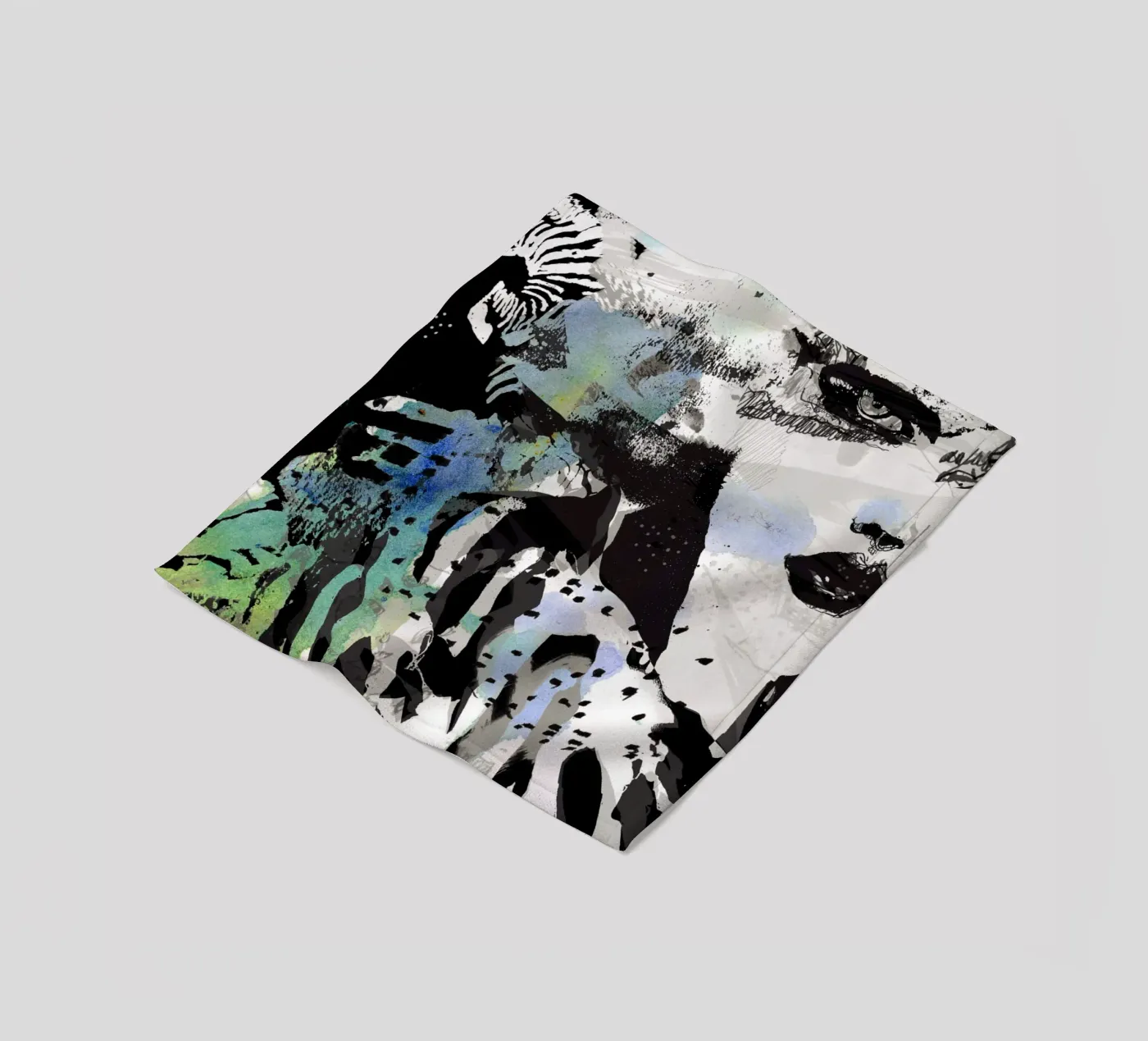 zebra Fleecedecke von Giulio Iurissevich