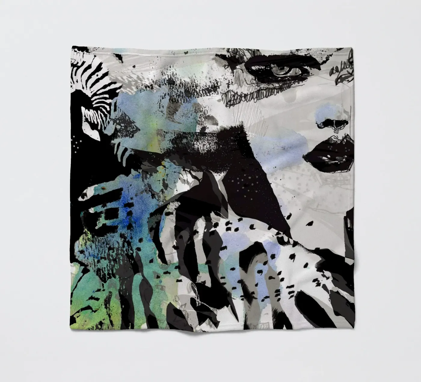 zebra Fleecedecke von Giulio Iurissevich