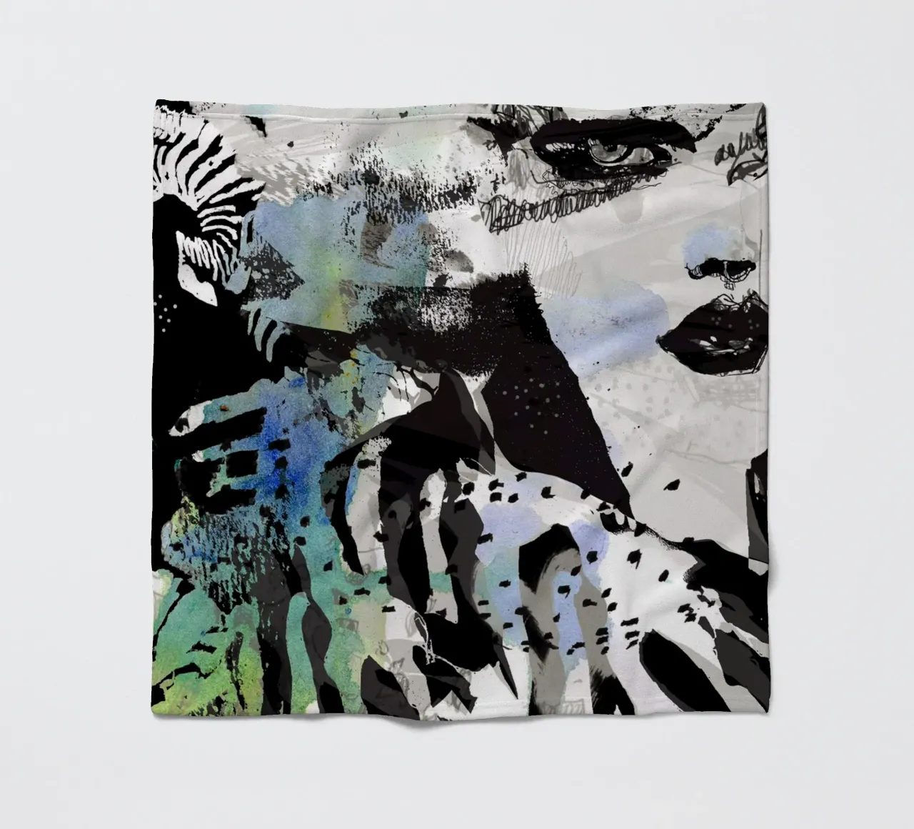 zebra Fleecedecke von Giulio Iurissevich