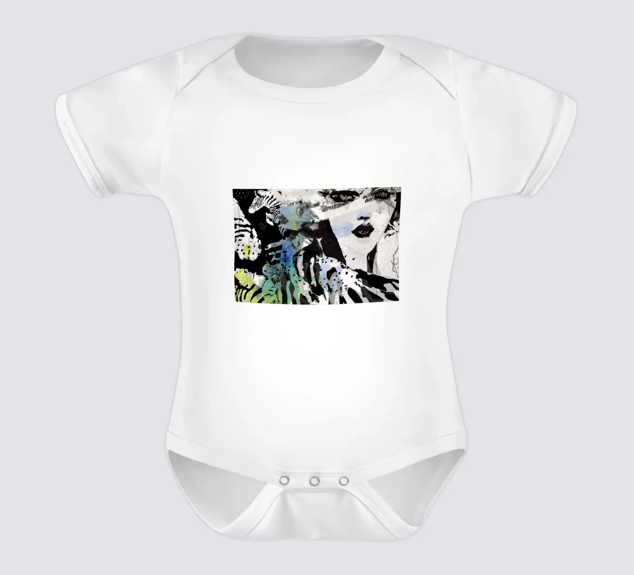 zebra body neonato maniche corte da Giulio Iurissevich
