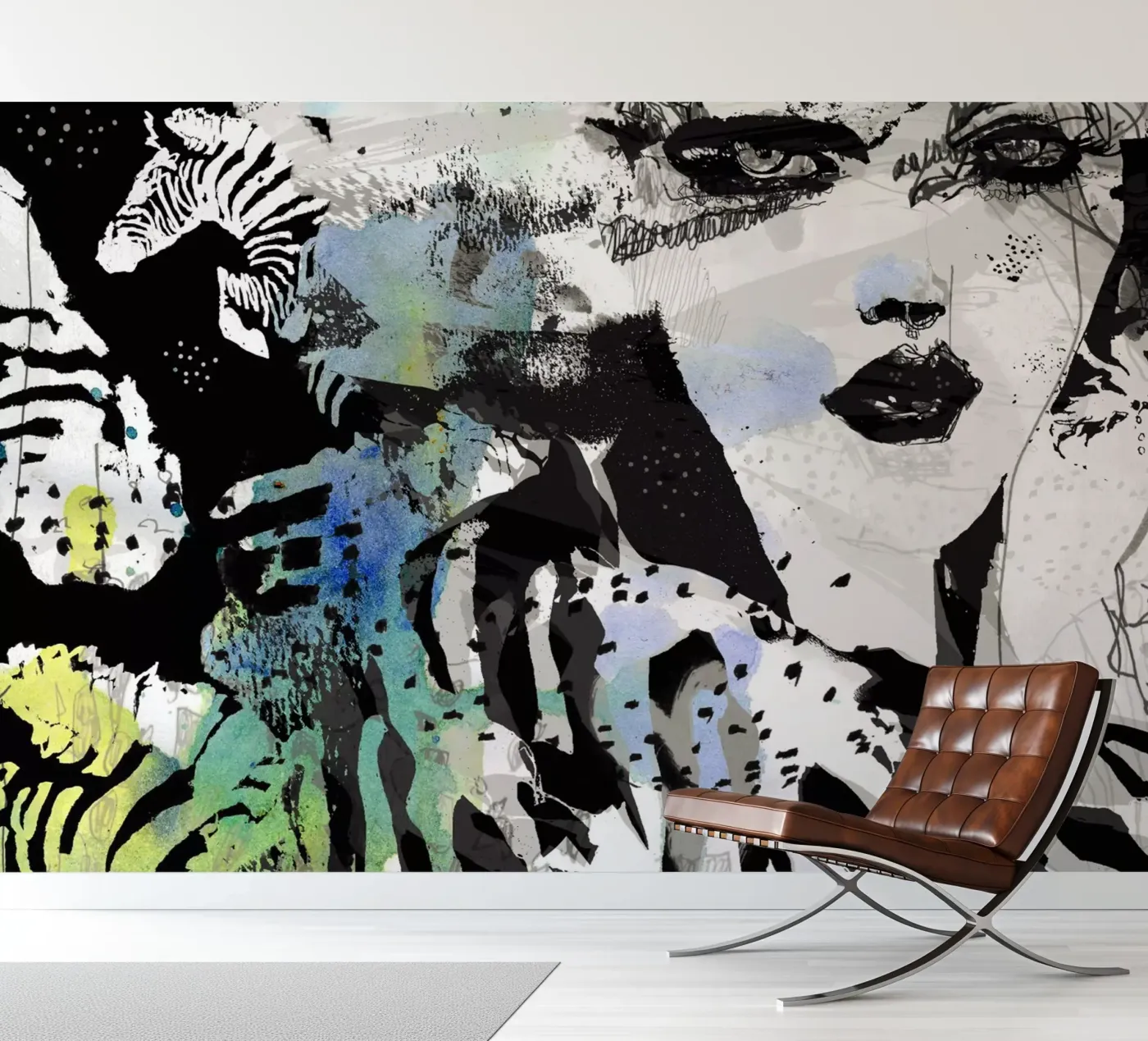 zebra fotobehang van Giulio Iurissevich