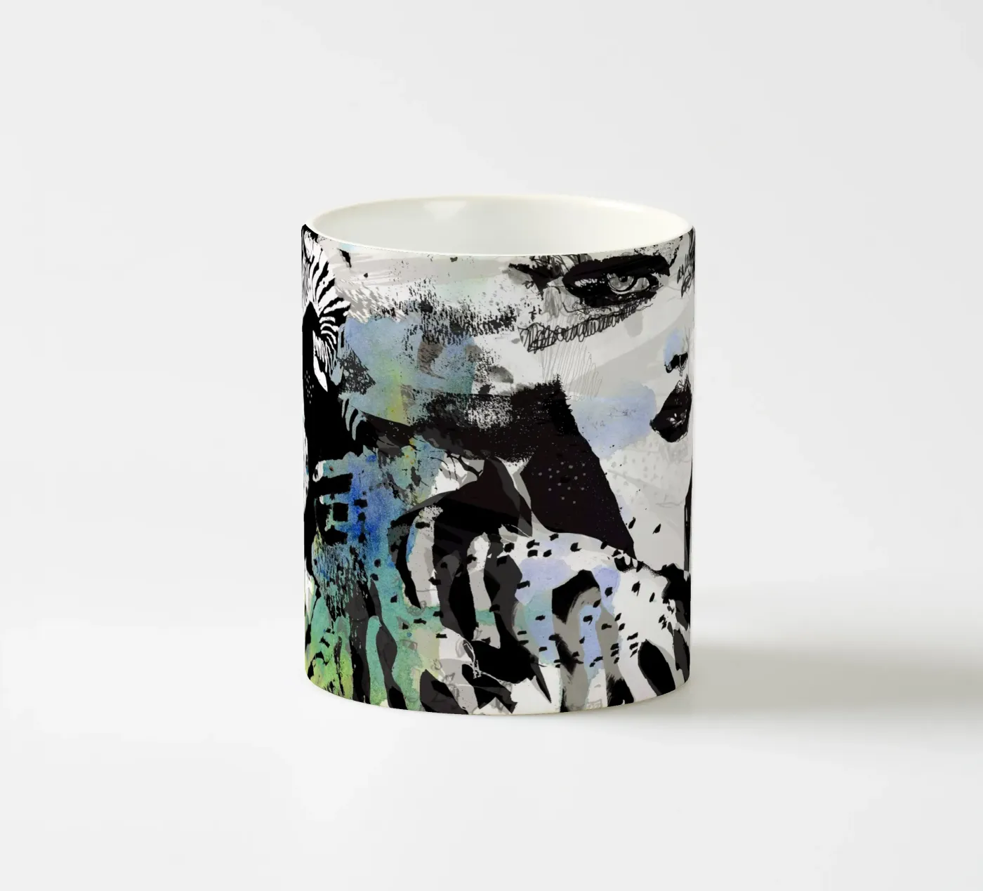 zebra ceramic mug by Giulio Iurissevich