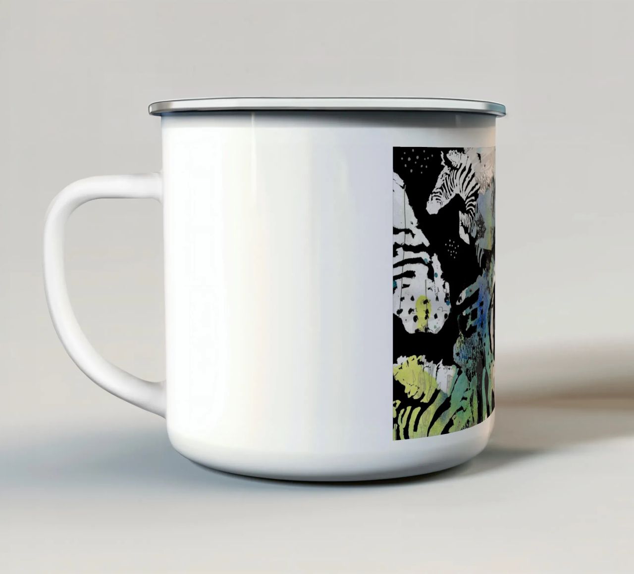 zebra tazza in smalto da Giulio Iurissevich