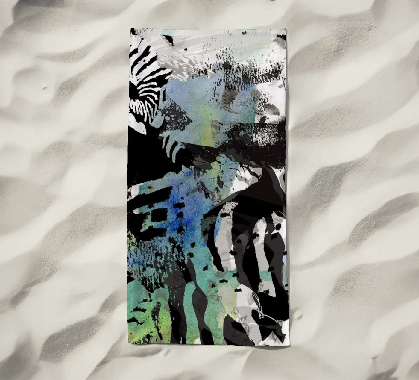 zebra beach towel by Giulio Iurissevich