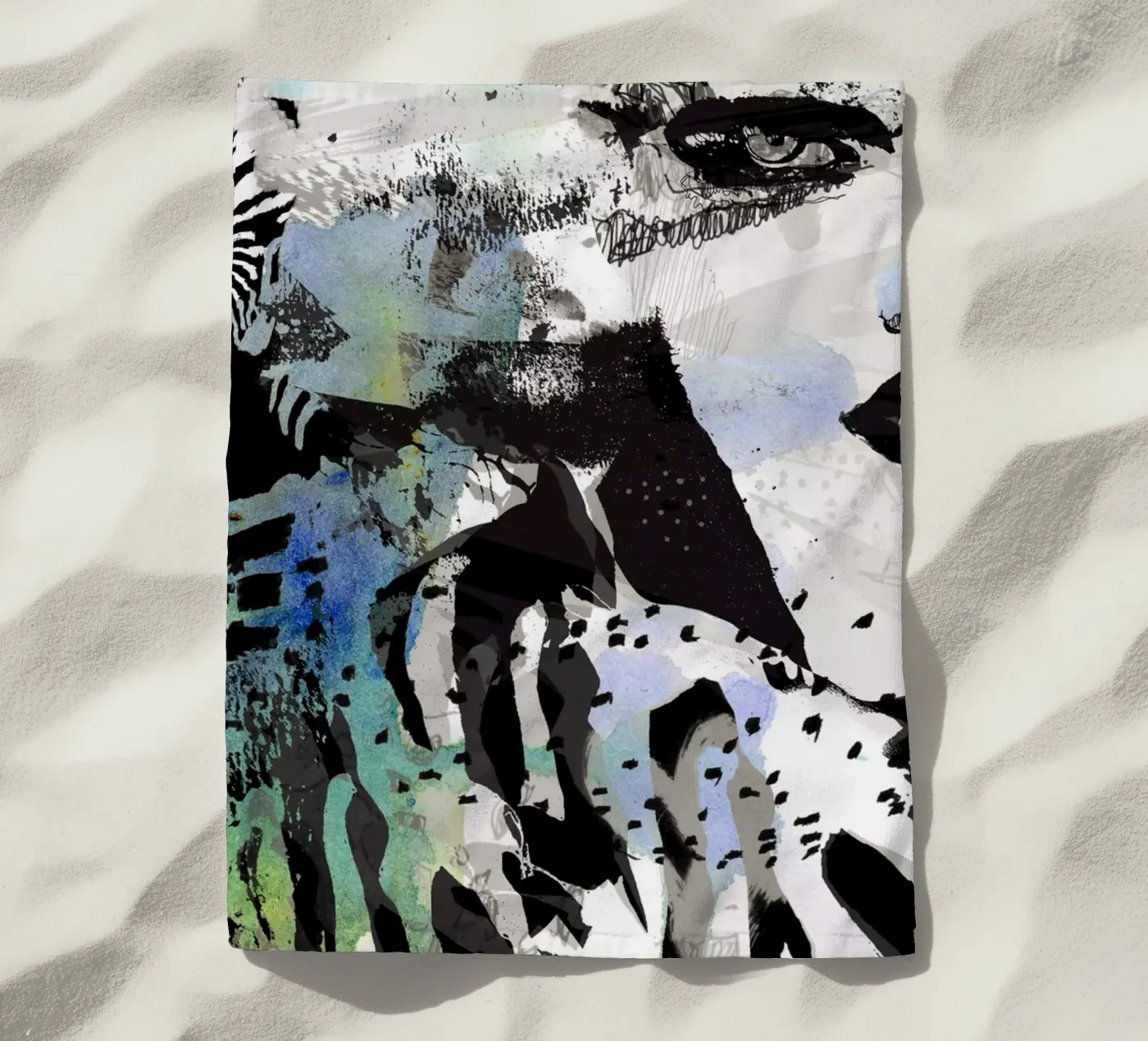 zebra beach towel by Giulio Iurissevich