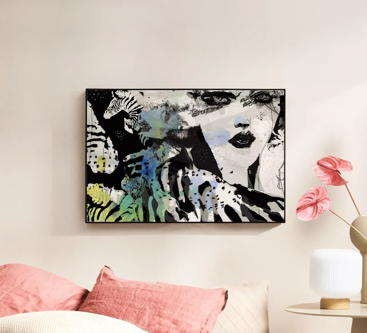 zebra acryl van Giulio Iurissevich