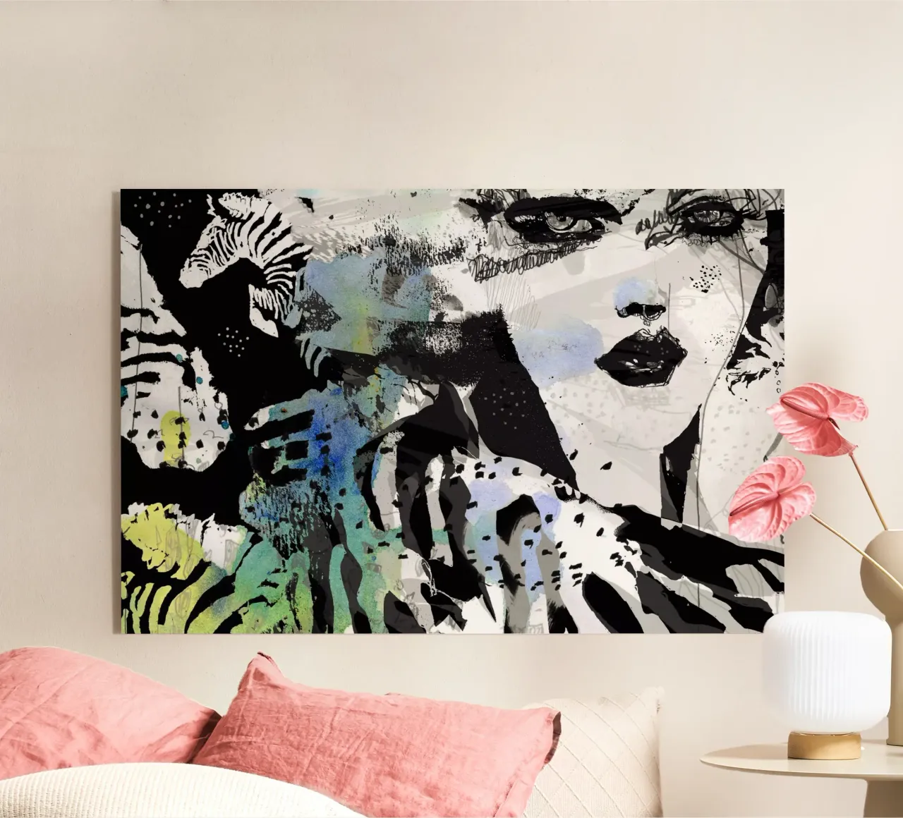 zebra acryl van Giulio Iurissevich