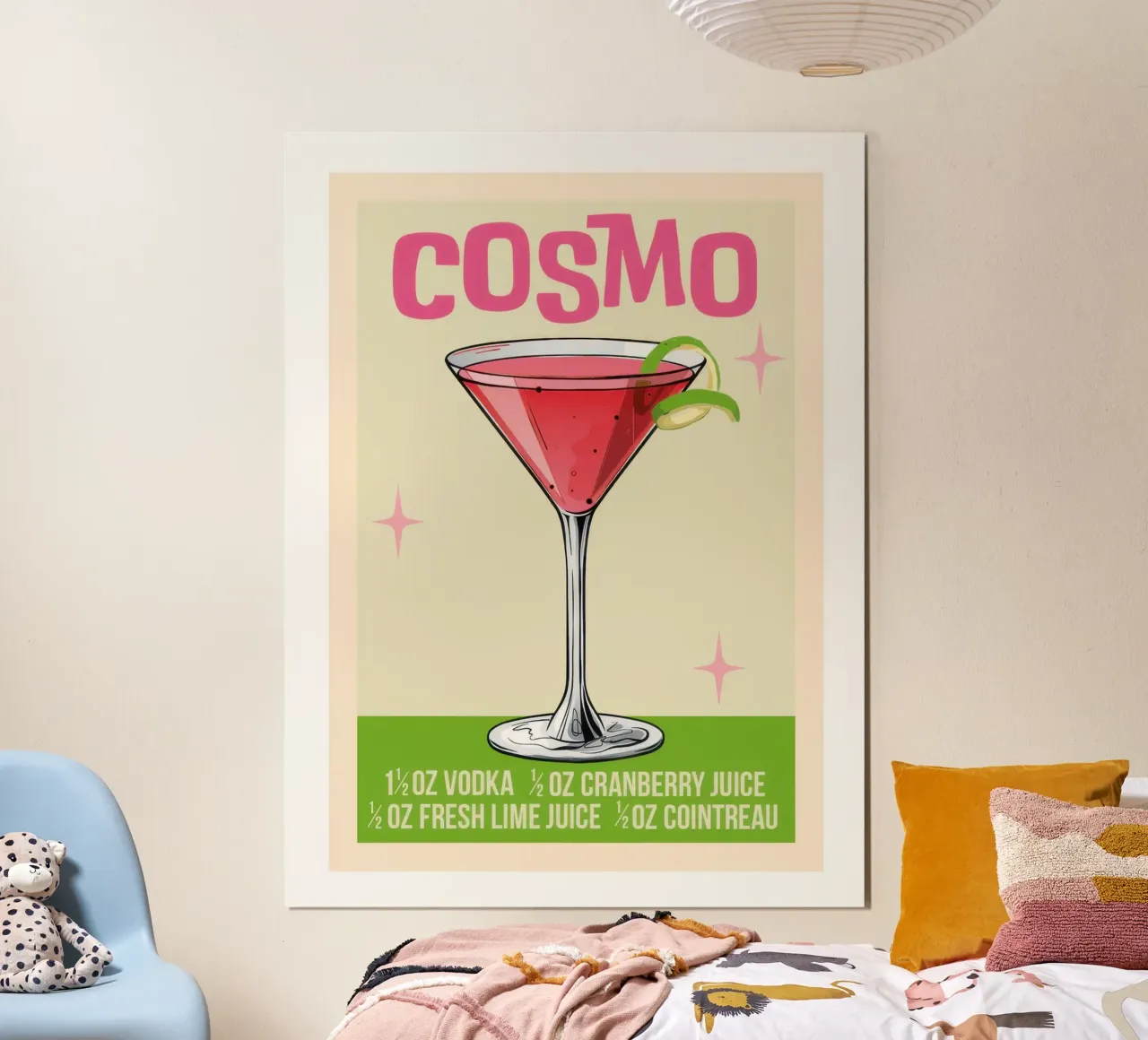 Cosmo poster con telaio in legno da Stacey Stubbs