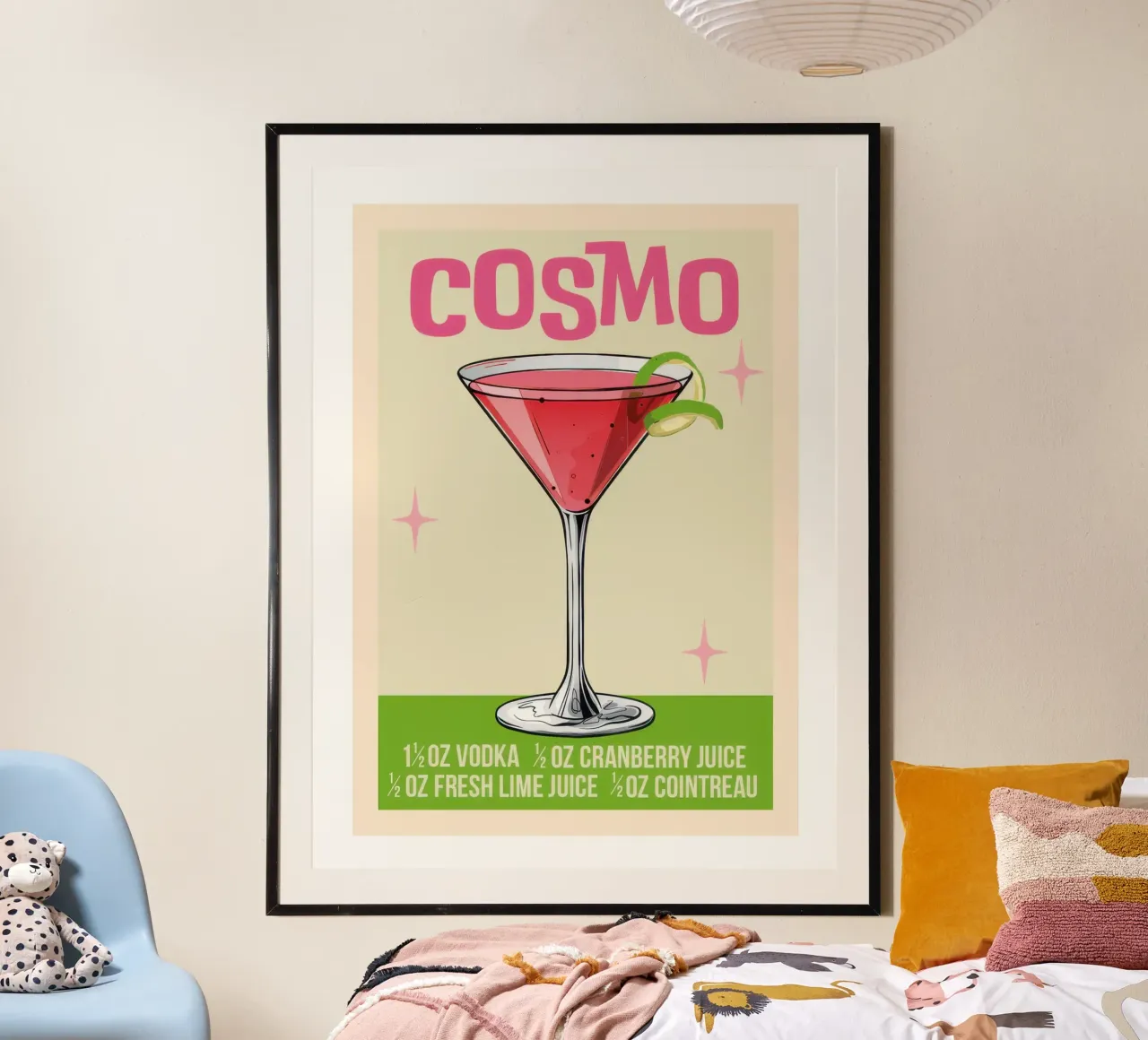 Cosmo poster con telaio in legno da Stacey Stubbs