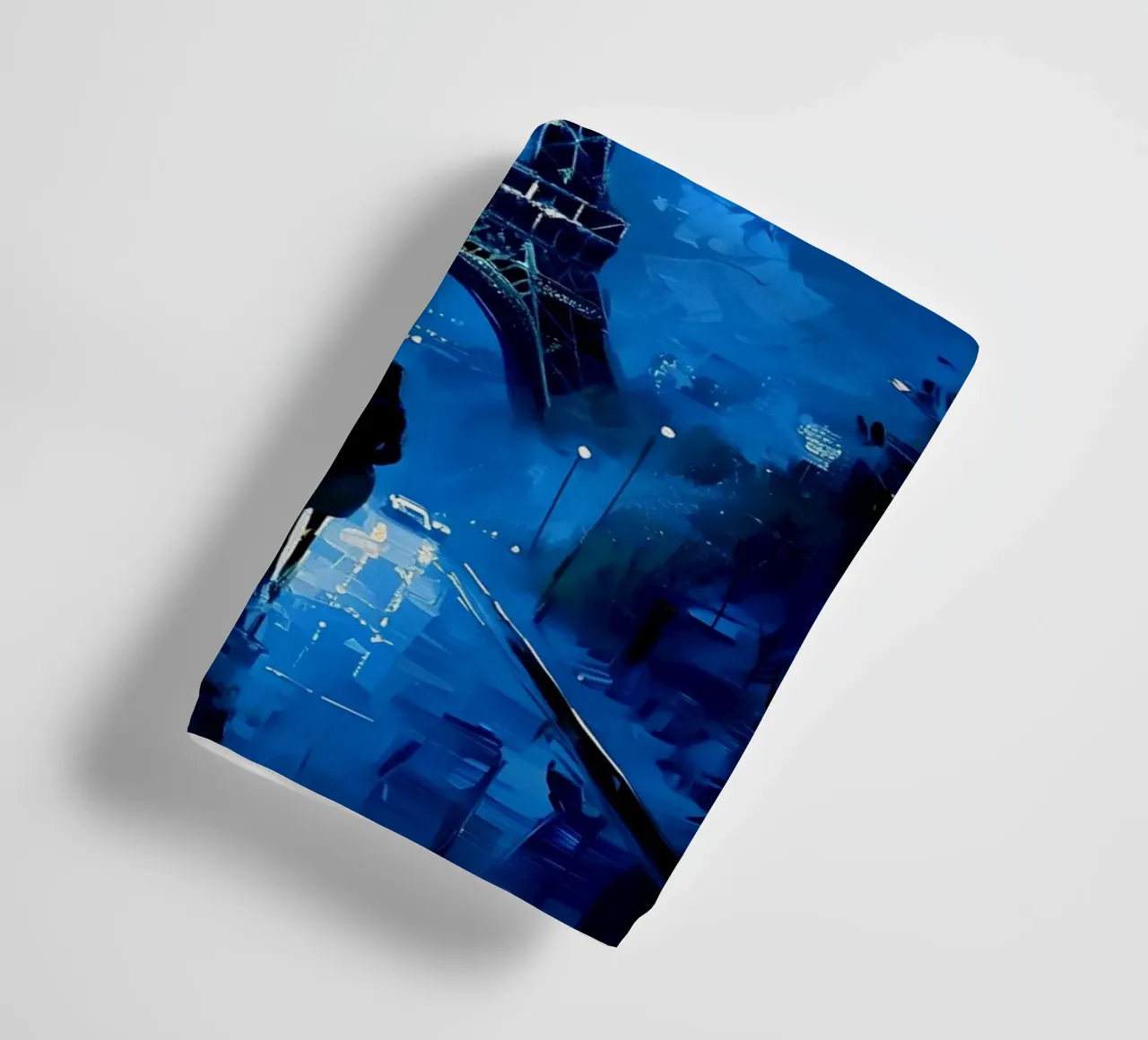 Eiffel Tower Painting in Blue towel by 🎨 Point and Art