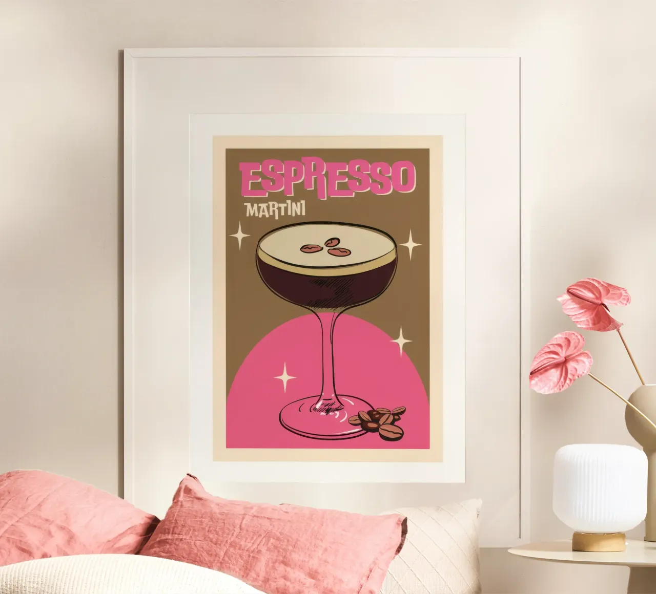 Espresso Martini poster con telaio in plastica da Stacey Stubbs