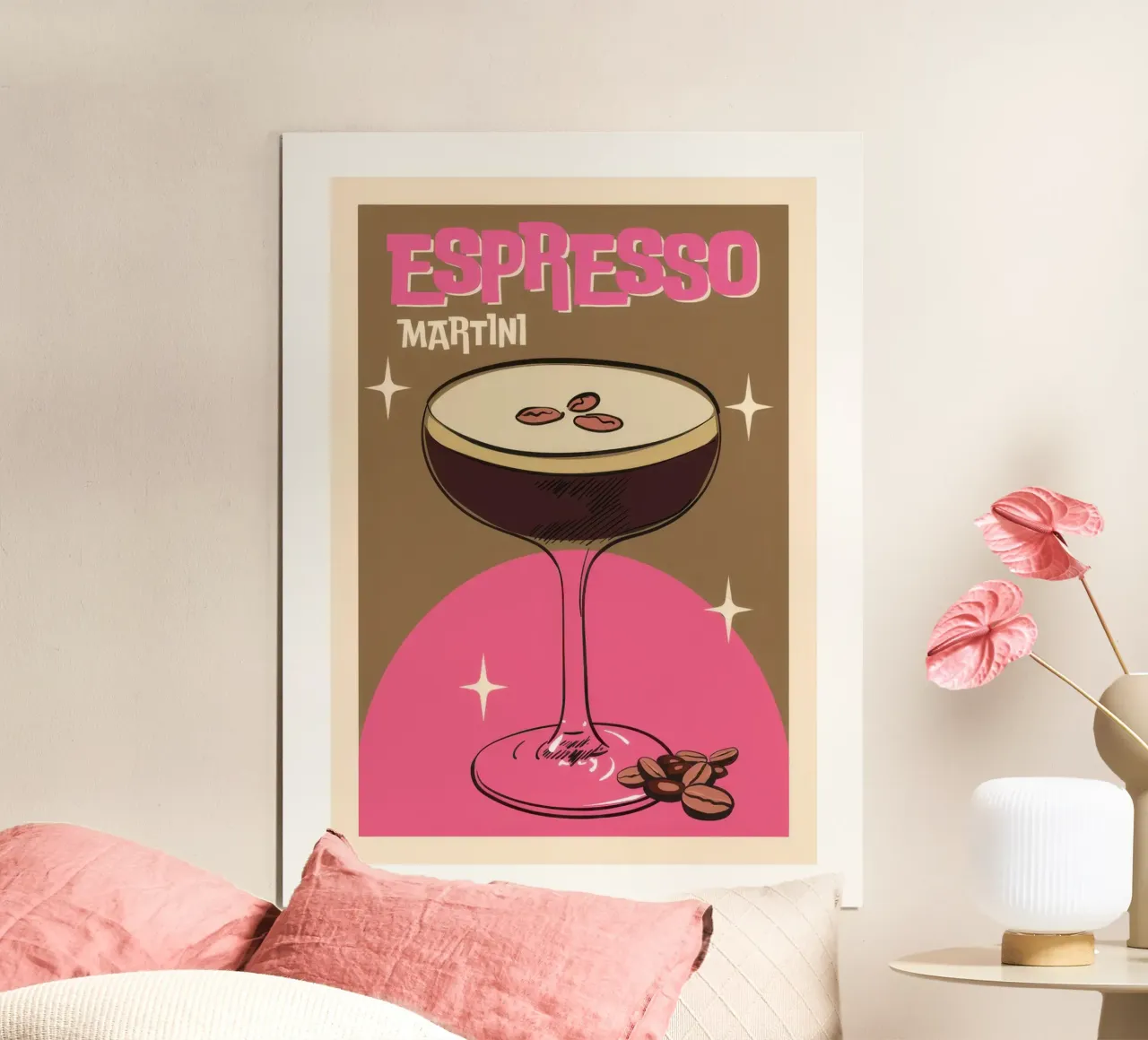 Espresso Martini poster con telaio in plastica da Stacey Stubbs