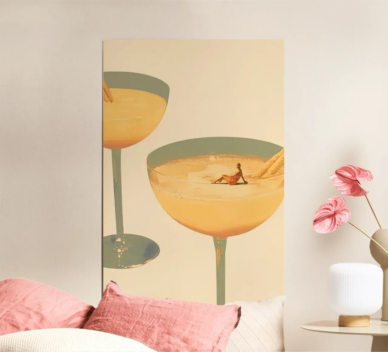 Vacanze in un bicchiere 1 Maarten Leon poster con telaio in plastica da Stacey Stubbs