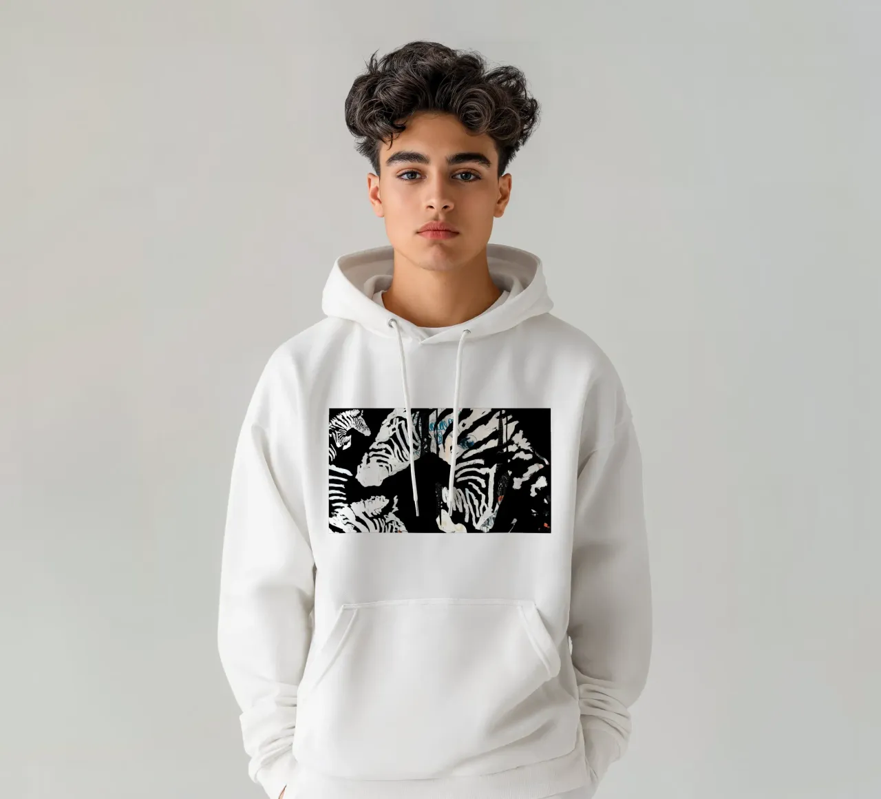zebra3 felpa con cappuccio da Giulio Iurissevich