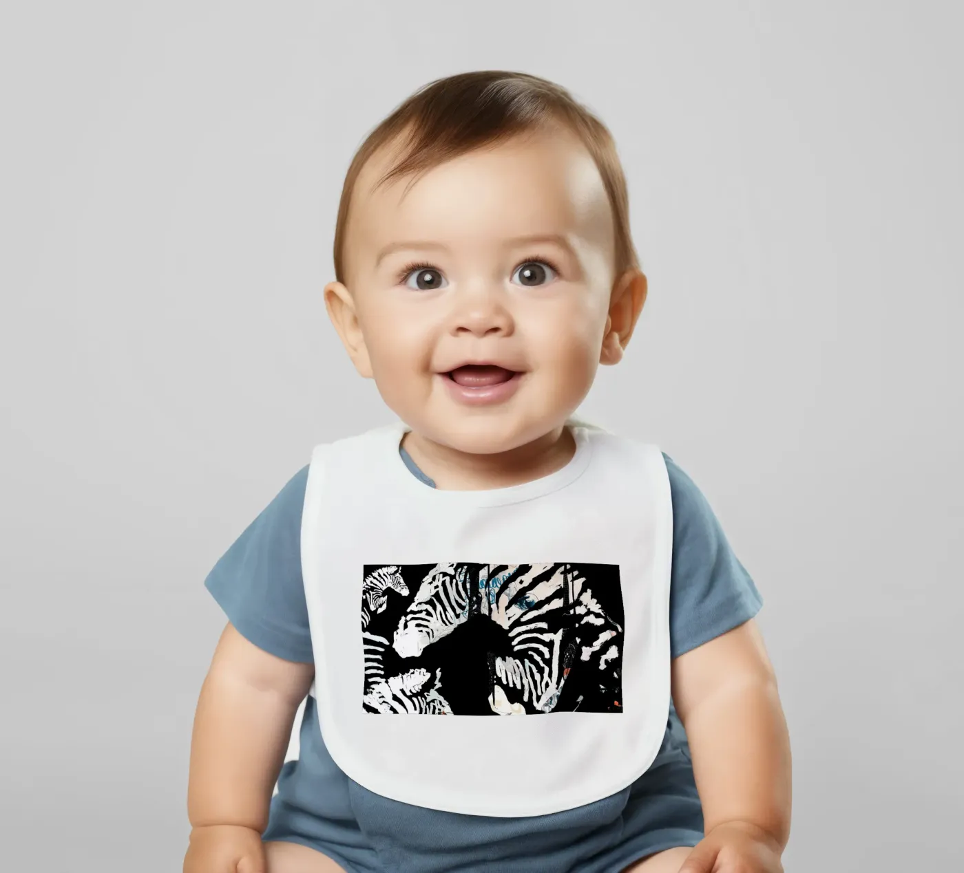 zebra3 baby slabbetje van Giulio Iurissevich