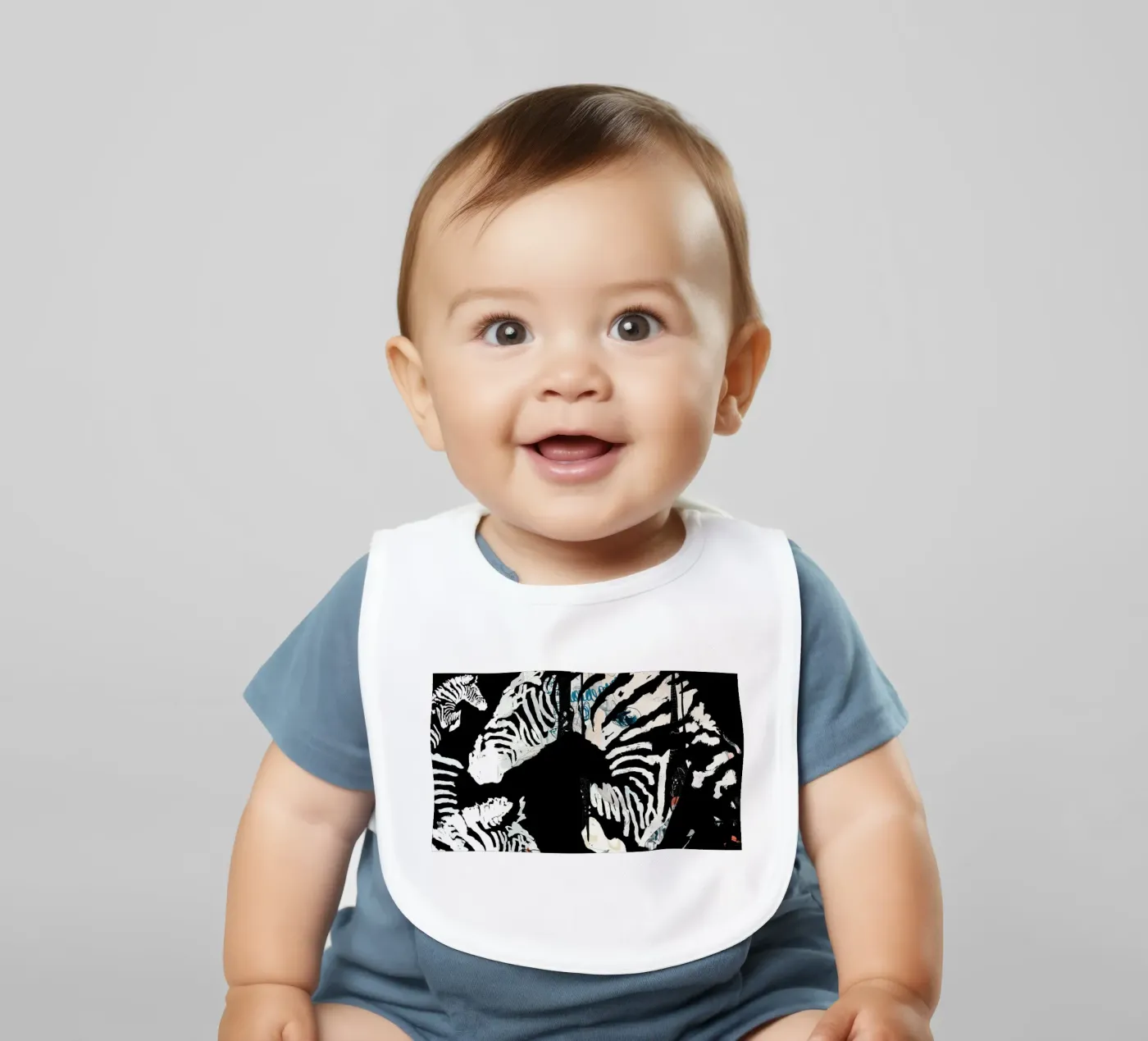 zebra3 baby slabbetje van Giulio Iurissevich