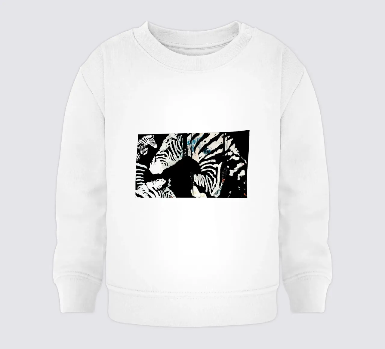 zebra3 baby sweatshirt by Giulio Iurissevich