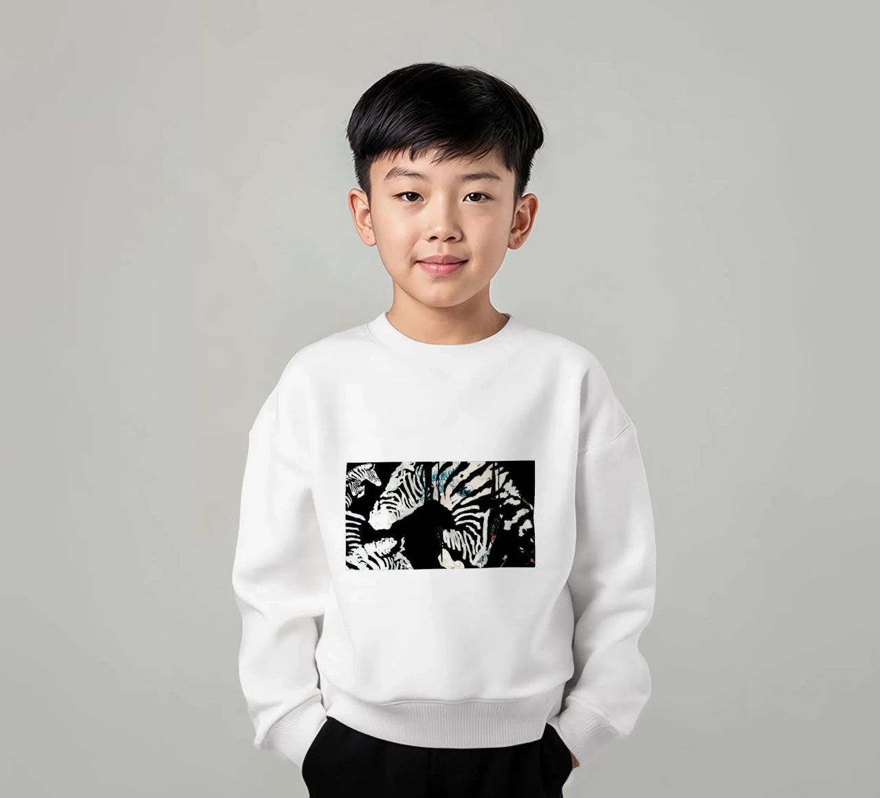 zebra3 felpa bambino da Giulio Iurissevich