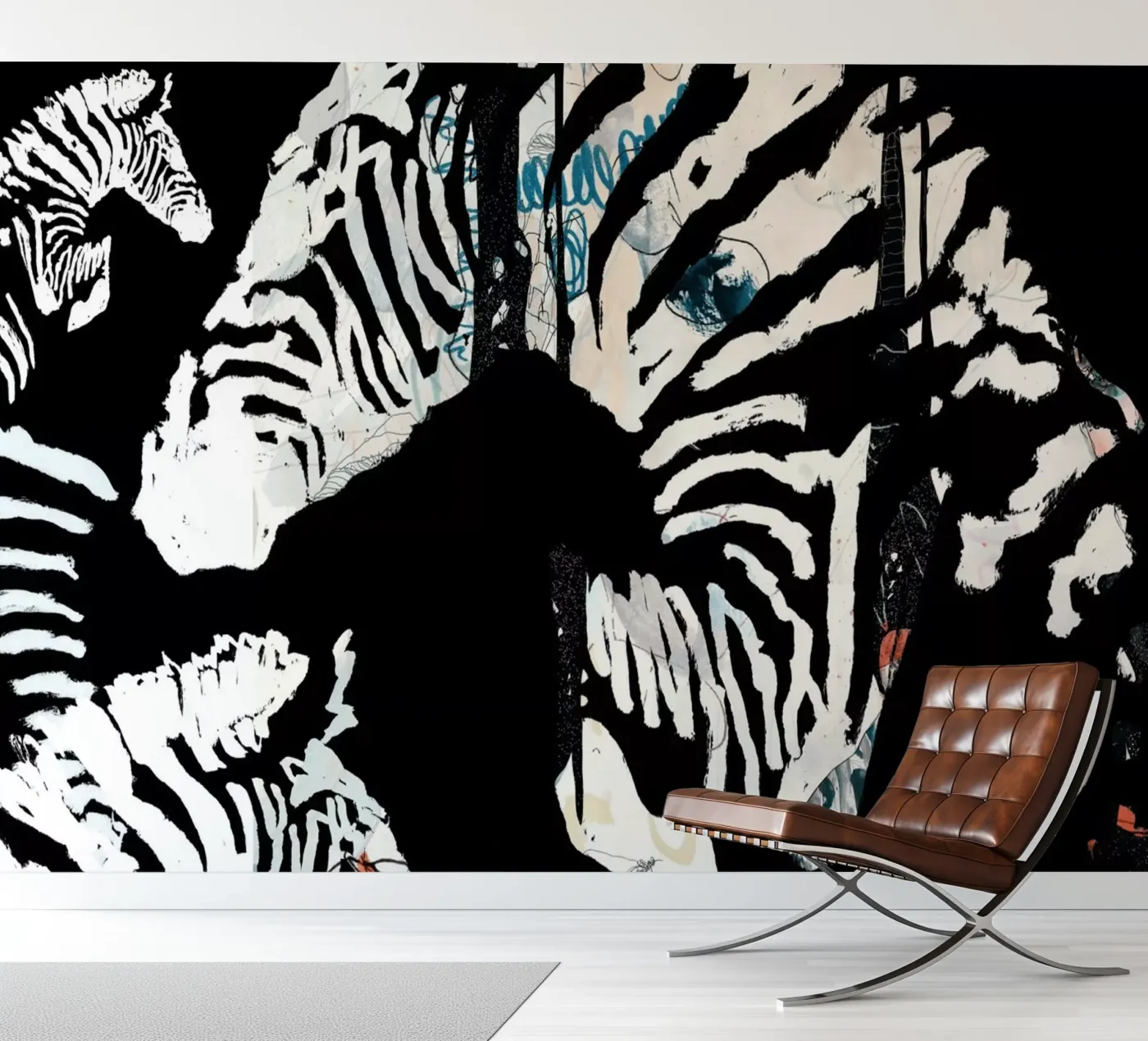 zebra3 fotobehang van Giulio Iurissevich