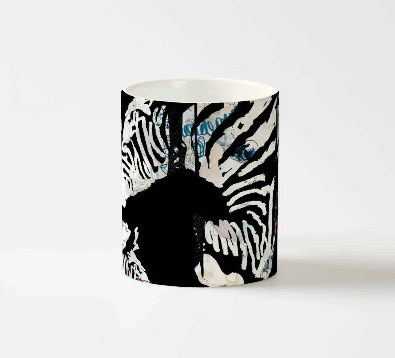 zebra3 keramische mok van Giulio Iurissevich