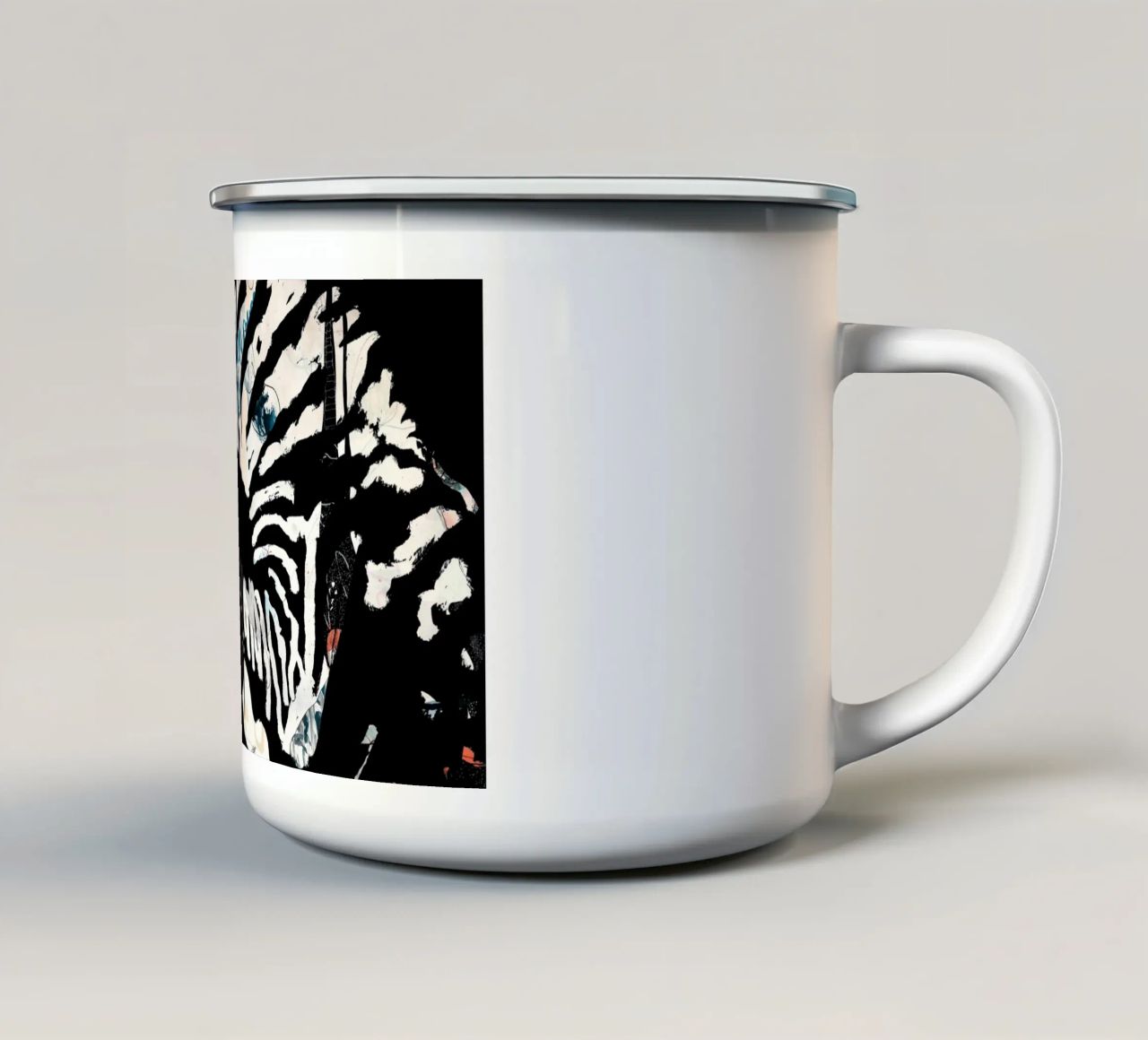 zebra3 tazza in smalto da Giulio Iurissevich