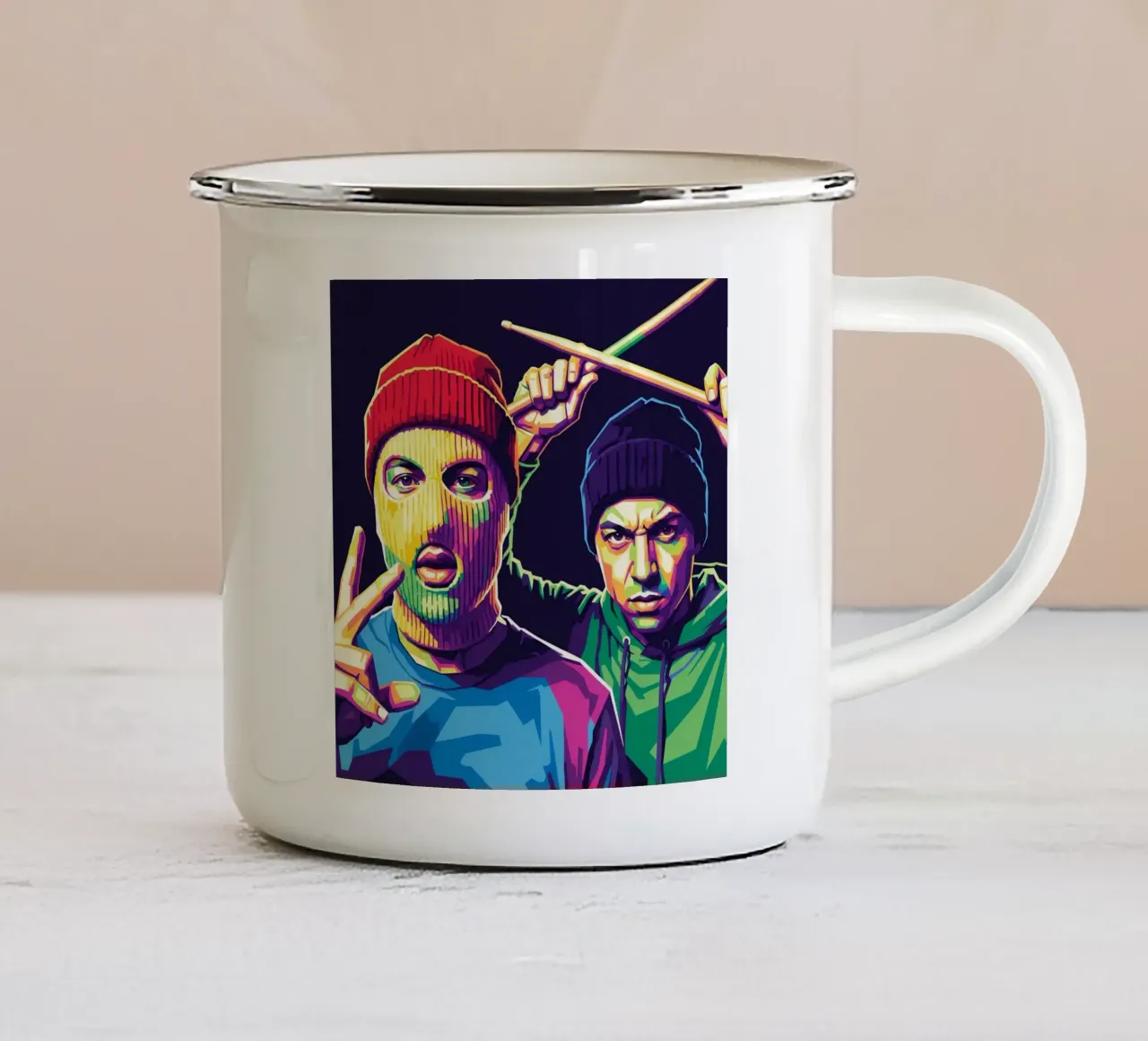 Twenty One Pilots - arte #1 tazza in smalto da Hantamrata