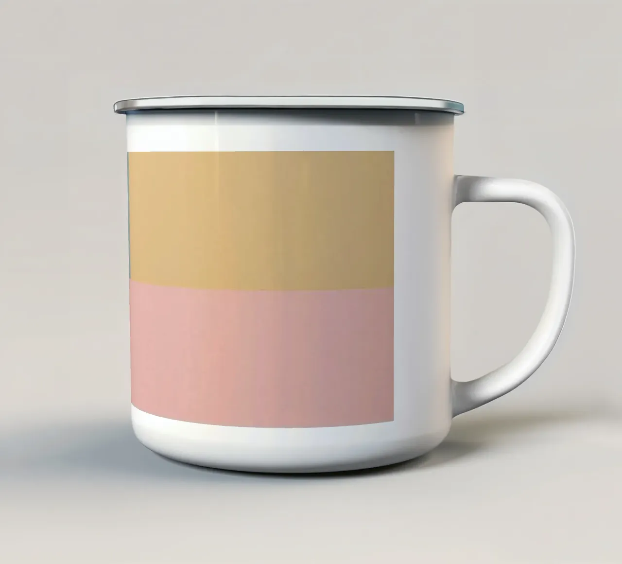 Composizione geometrica astratta di rettangoli colorati tazza in smalto da DesignDoodle