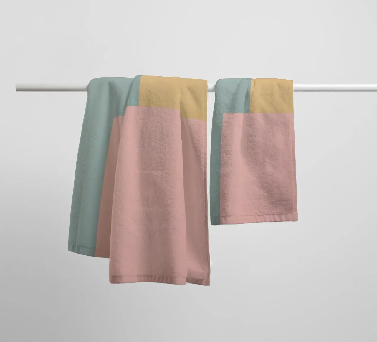 Abstract Geometric Composition of Colored Rectangles towel by DesignDoodle