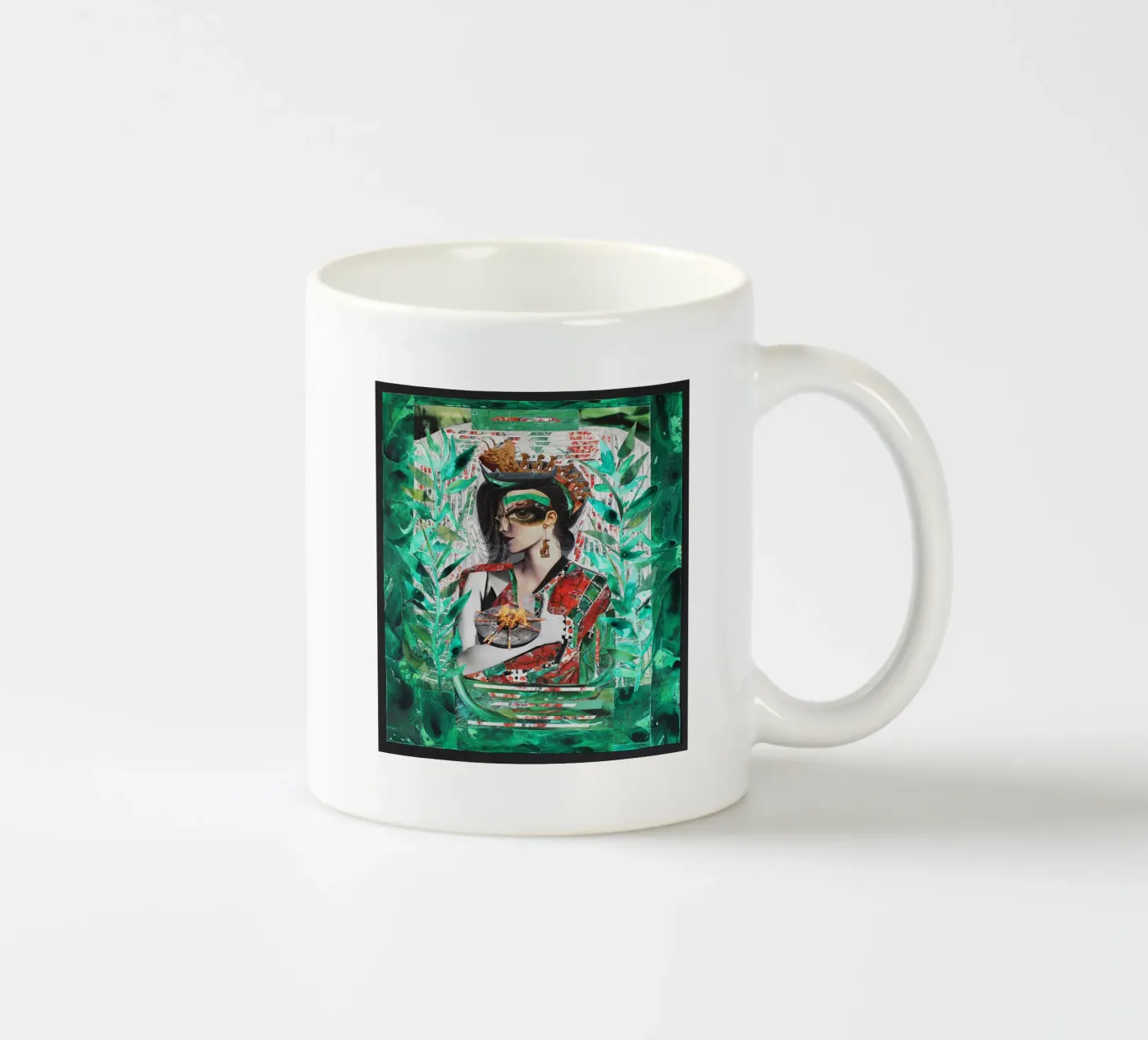 Dragon ceramic mug by Paperheartmixx
