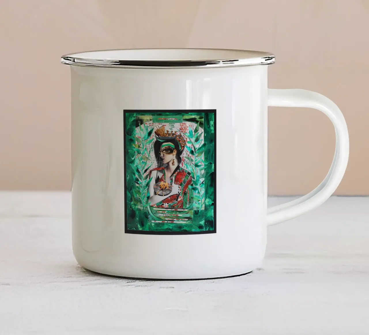 Dragon tazza in smalto da Paperheartmixx