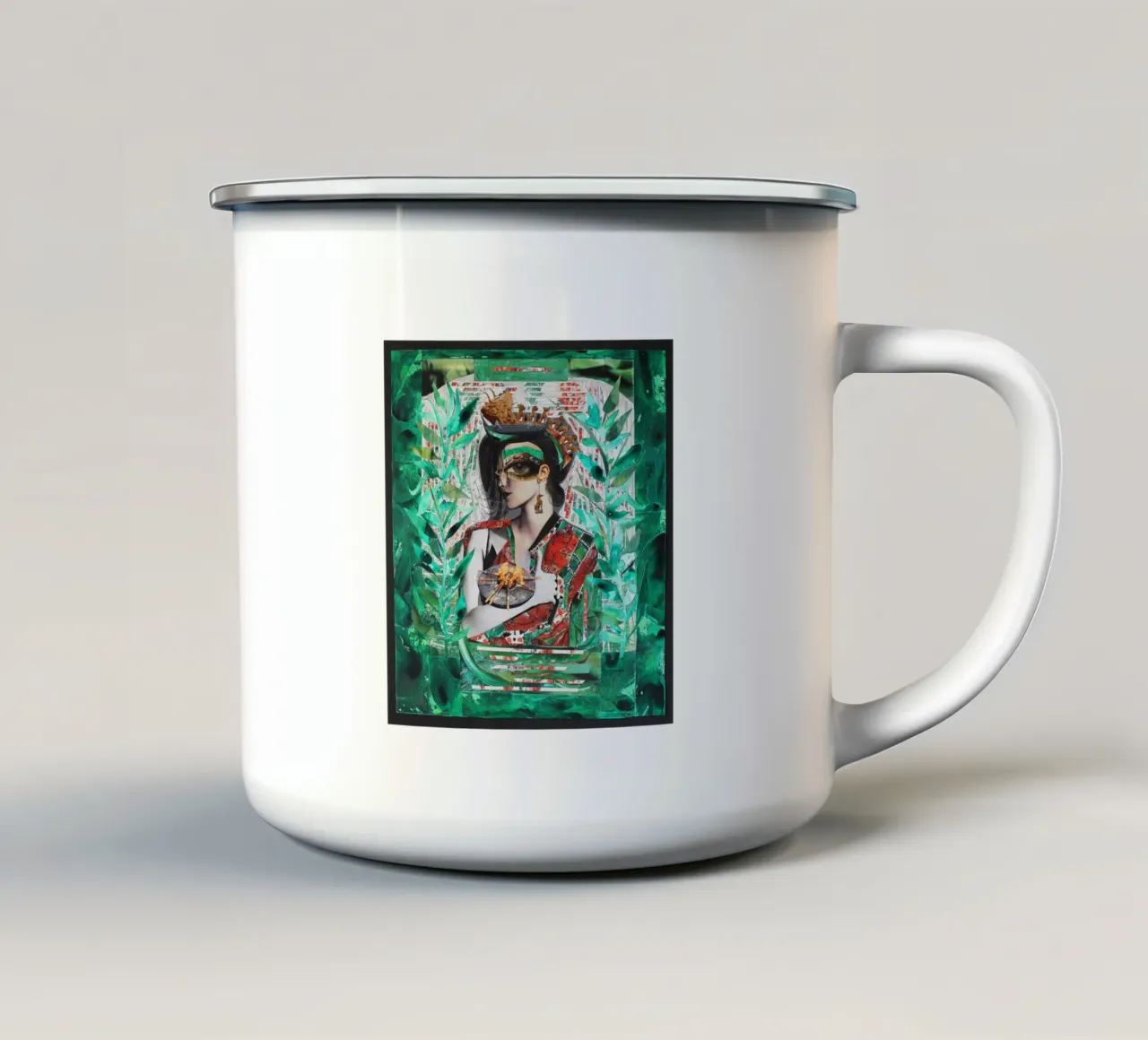 Dragon tazza in smalto da Paperheartmixx