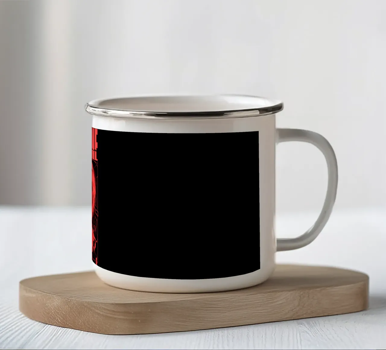 Maglietta "L'uomo rosso di Icenine uccide". tazza in smalto da igoshartwrks