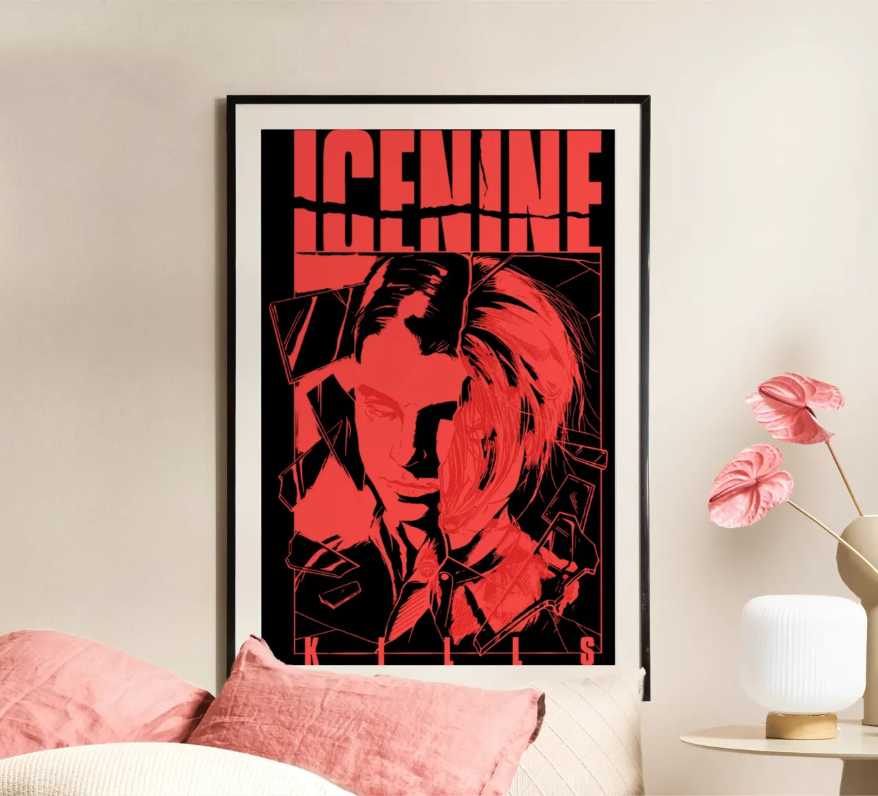 Maglietta "L'uomo rosso di Icenine uccide". poster da igoshartwrks