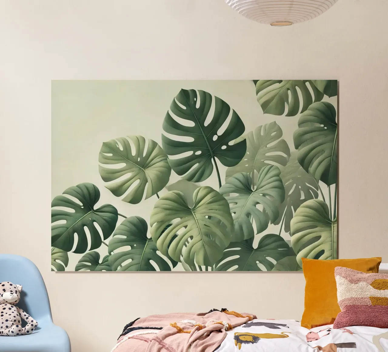 Monstera Lightscape poster con telaio in alluminio da Chromatic Fusion Studio
