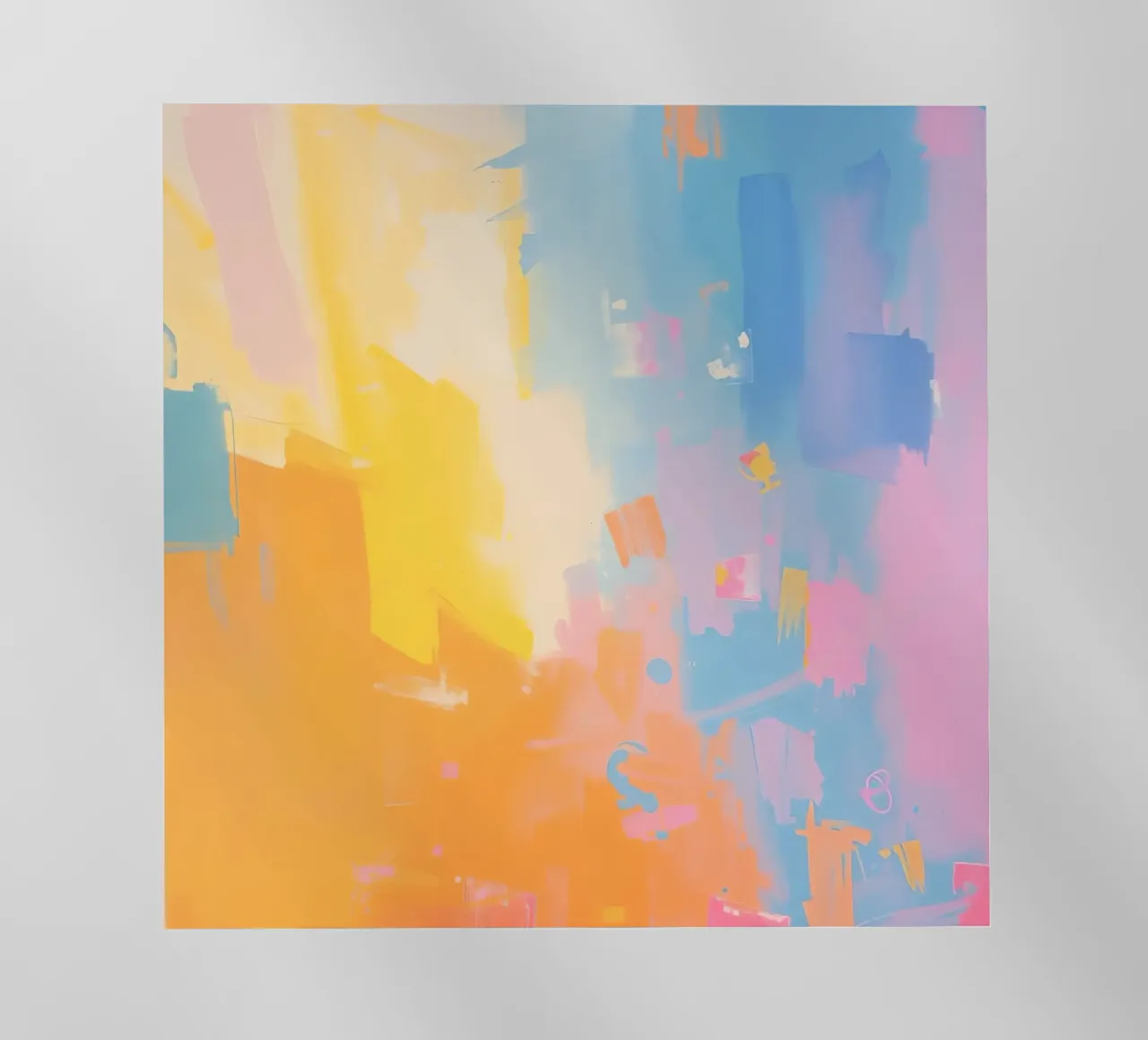 Pittura astratta con colori e pennellate a pastello pellicola backlit da DesignDoodle