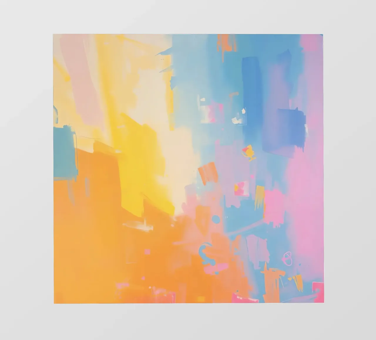Pittura astratta con colori e pennellate a pastello pellicola backlit da DesignDoodle
