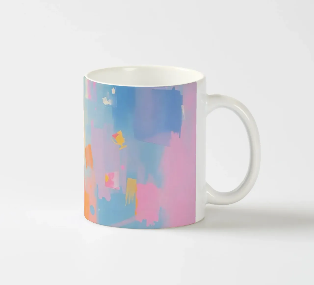 Pittura astratta con colori e pennellate a pastello tazza in ceramica da DesignDoodle