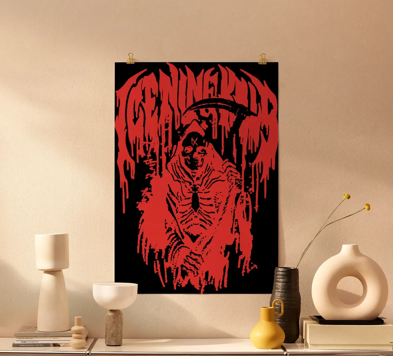 Il Tristo Mietitore di Icenine uccide Tshirt Premium poster da igoshartwrks