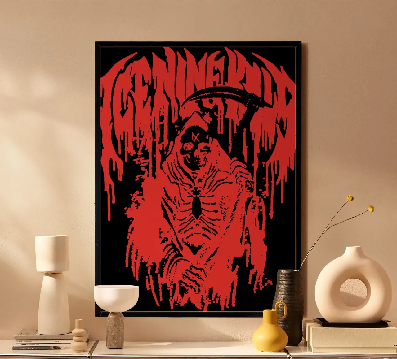 Il Tristo Mietitore di Icenine uccide Tshirt Premium poster da igoshartwrks