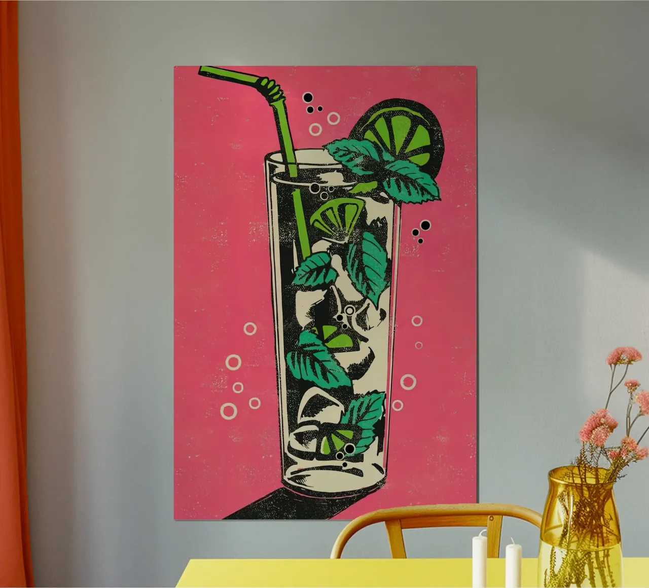Mojito - Rocket68 poster con telaio in legno da Stacey Stubbs