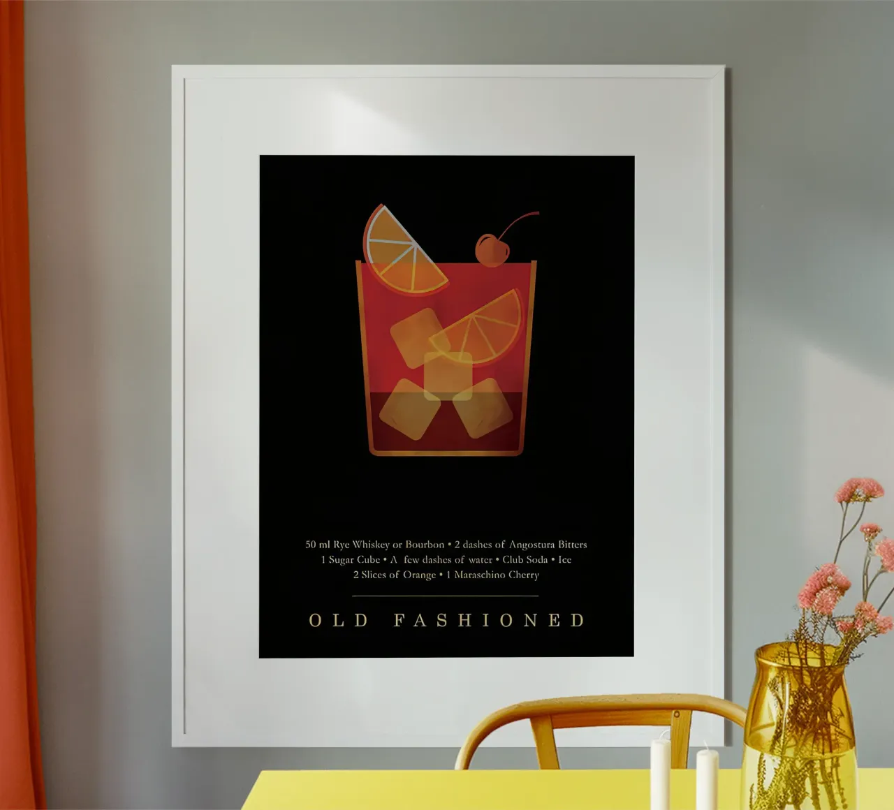 Cocktail à l'ancienne poster de Stacey Stubbs
